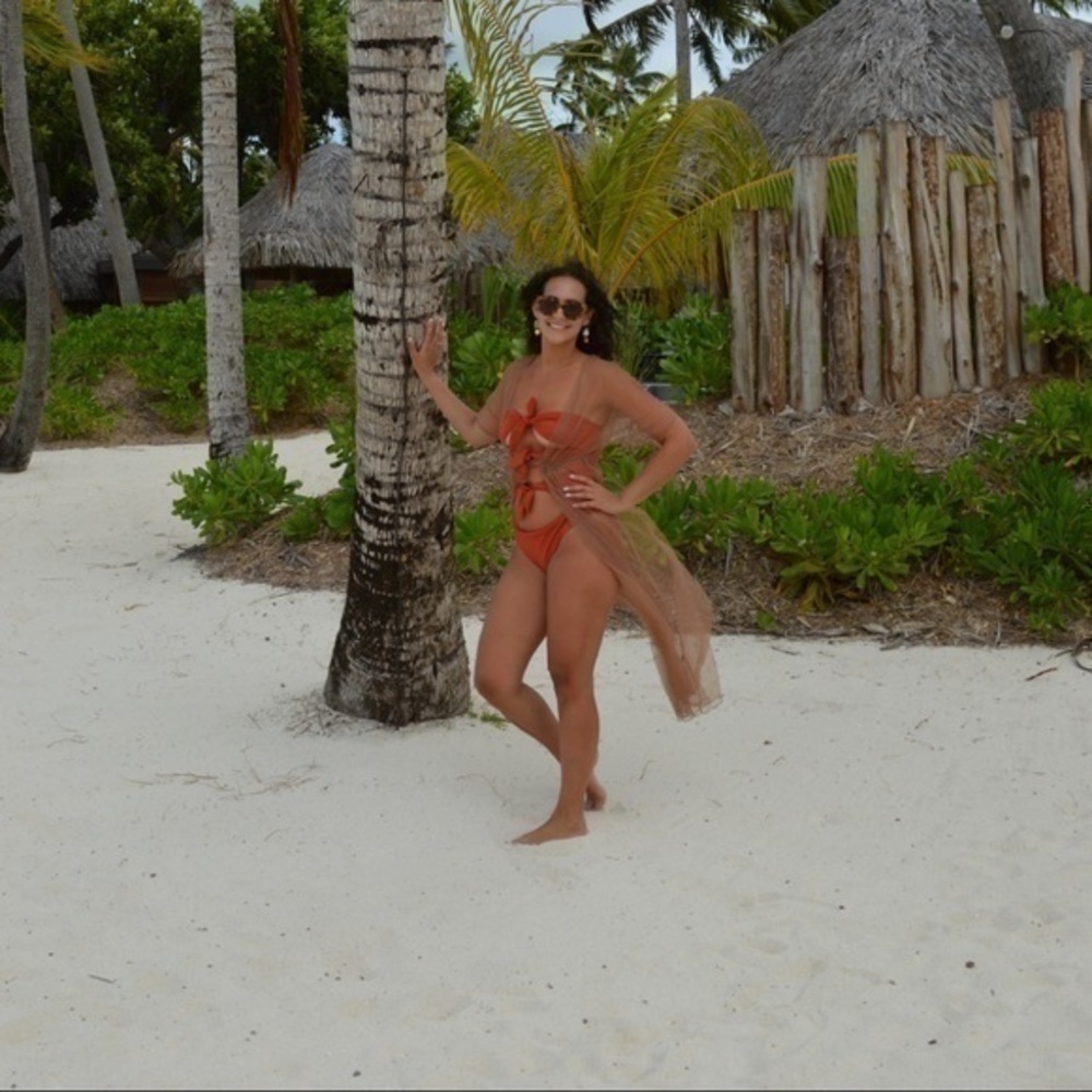 Sheer Tan beach‎ coverup one size fits most